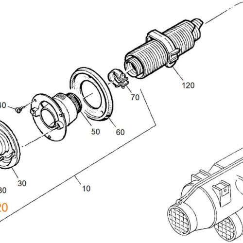Kaminkappe EW Marine - Truma Ersatzteil Nr. 39050-00671- cremeweiß