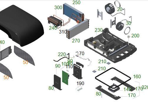 Lüftungsgitter - Truma Ersatzteil Nr. 40091-01011 - seitlich für Aventa Comapct Klimaanlagen
