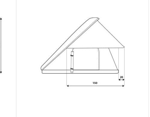 Autohome Columbus Variant 2.0 Hartschalen-Dachzelt, Small, 130x210cm, grau/weiß