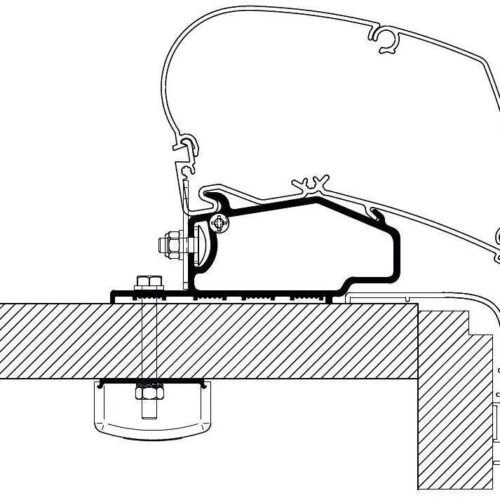 Thule Omnistor 9200/6300 Adapter für Swift Escape 2017 Model 674/684/694, 350cm