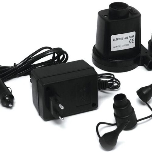 Camp4 Elektro-Luftpumpe mit 12-/230-V-Transformator, schwarz