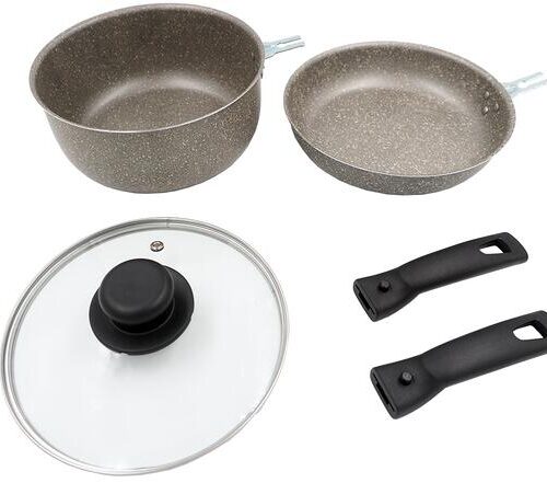 Beaver Brand TRIO 20 Kochset, 5-tlg., stone grey