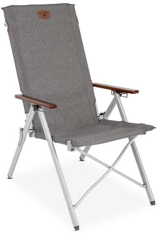 Holiday Travel Joplin Faltstuhl mit Holzarmlehne, extra hohe Rückenlehne, grau-meliert