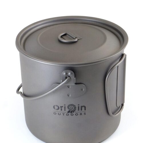 Origin Outdoors Titan Trekking Topf , 1,1 L, Ø 11,7 x 11 cm, klappbare Griffe