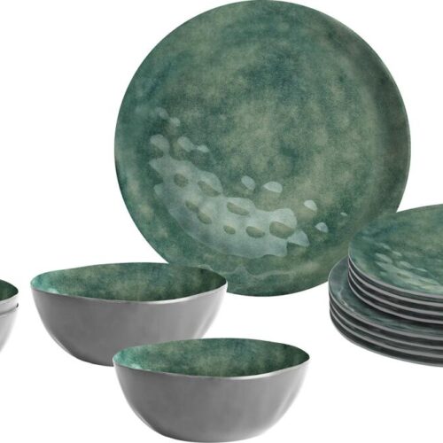 Brunner Midday Venetian Geschirr-Set, 12-teilig, grün