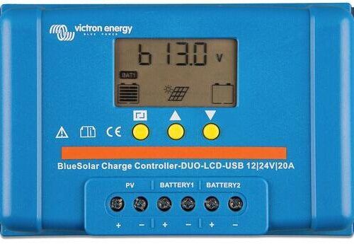 Victron BlueSolar PWM Solarregler, DUO-LCD, USB, 12/24V-20A