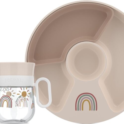 Mepal Mio Baby Geschirr-Set, 3-teilig, Sunshine & Rainbow