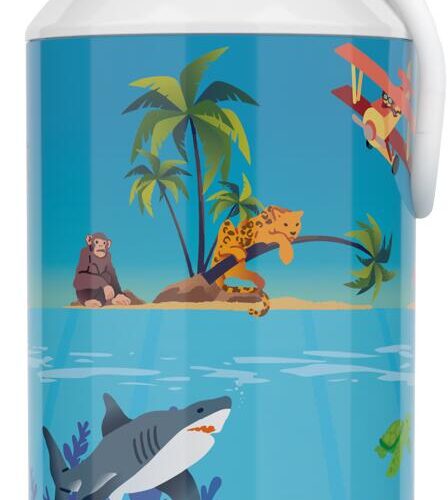 Mepal Pop-Up Campus Trinkflasche, 400ml, Tropical Ocean