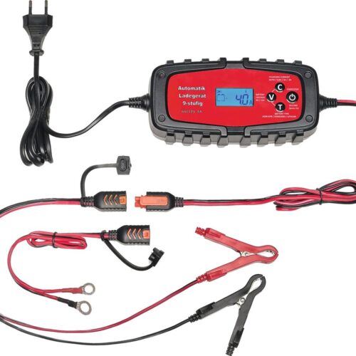 IWH Batterieladegerät für Auto & Motorrad, 6/12V, 4A, 9-stufig