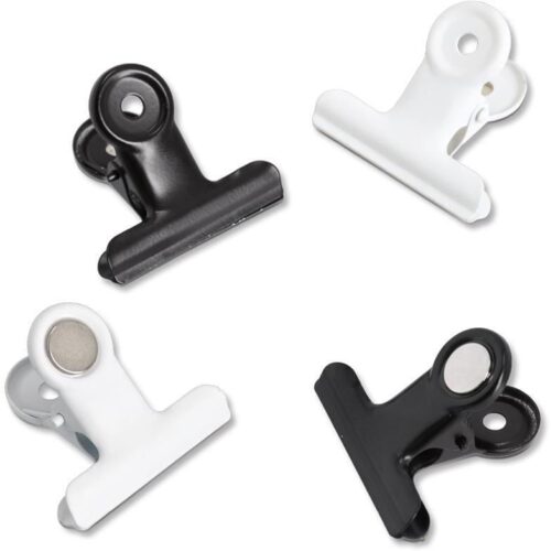 Zeller Magnet-Clips, 4-teilig, schwarz/weiß