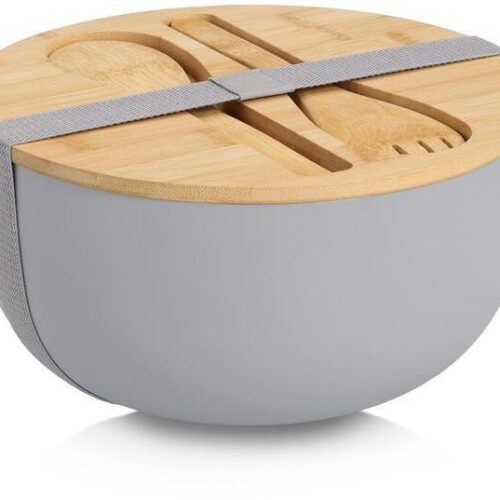 Zeller Salatschüssel-Set, 4-teilig, Bambus/Kunststoff