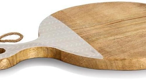 Zeller Schneide-/Servierbrett, Mangoholz, beige, 43x30x2cm