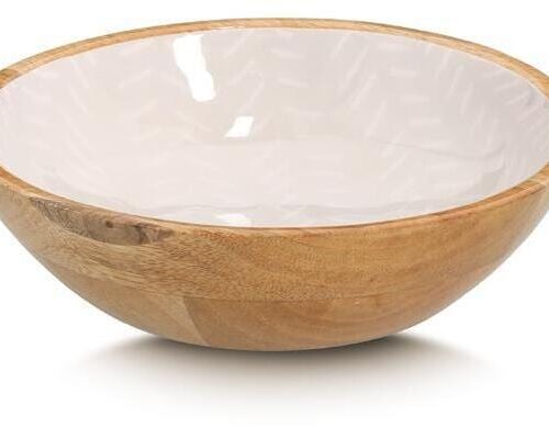 Zeller Schale, Mangoholz, beige, Ø20x6cm