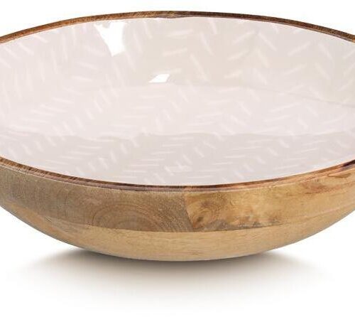 Zeller Schale, Mangoholz, beige, Ø 25x5cm