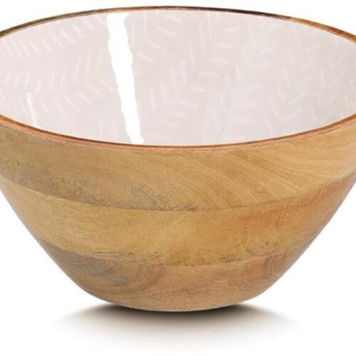 Zeller Schale, Mangoholz, beige, Ø25x13cm