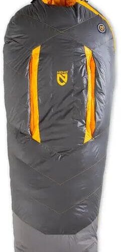 Nemo Sonic Down Mumienschlafsack, Long, 198cm, grau-gelb