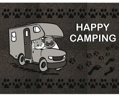 Arisol Flomat Fußmatte, 50x25cm, Motiv Happy Camping