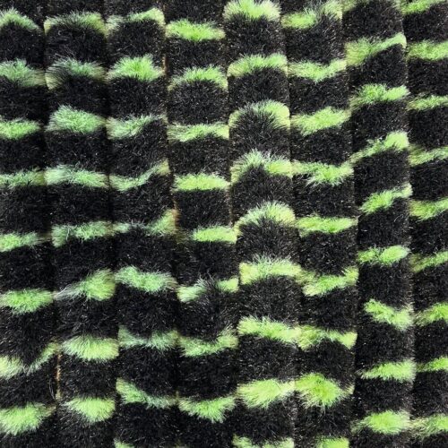 Arisol Chenille Flauschvorhang, schwarz/grün, 200x100cm