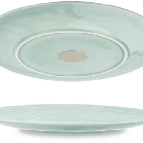 silwy Magnet-Porzellanteller, 23cm, 2er-Set, Cyan