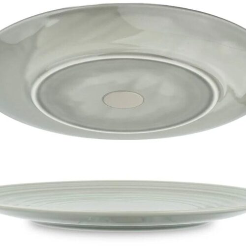 silwy Magnet-Porzellanteller, 23cm, 2er-Set, Ash