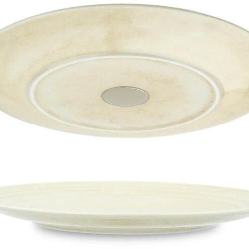 silwy Magnet-Porzellanteller, 23cm, 2er-Set, Sand