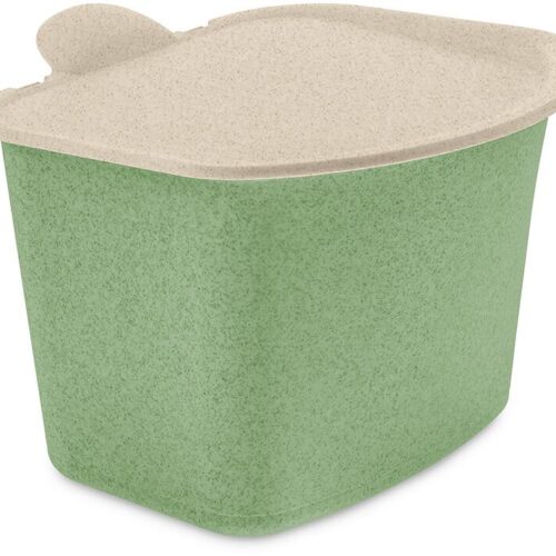 Koziol Bibo Bio Abfall Behälter, 3l, nature leaf green