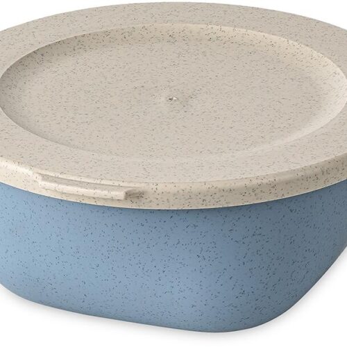 Koziol Connect Box mit Deckel, 700ml, nature flower blue