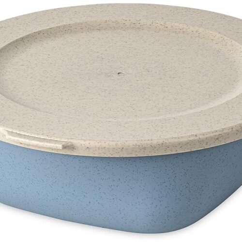 Koziol Connect Box mit Deckel, 1,3l, nature flower blue