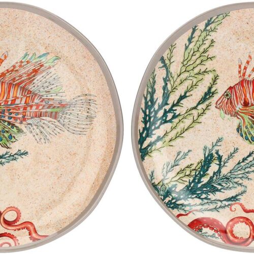 Rose & Tulipani Sea Life Obst-Teller, 2er-Set