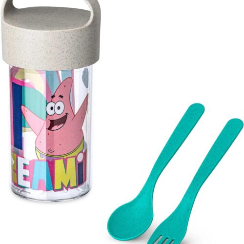 Koziol Buddy Snackpot/Trinkflaschen Set, 500ml, Spongebob Patrick