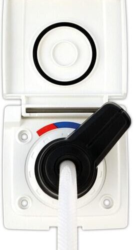 Lilie Serviceklappe mit Dusche, 10mm, schwarz