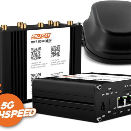 SELFSAT MWR 5560 eSIM LTE-/WLAN Router, inkl. SELFSAT 5G Antenne schwarz