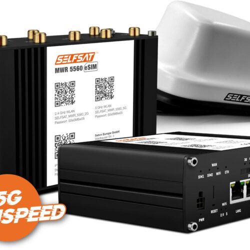 SELFSAT MWR 5560 eSIM LTE-/WLAN Router, inkl. SELFSAT 5G Antenne weiß