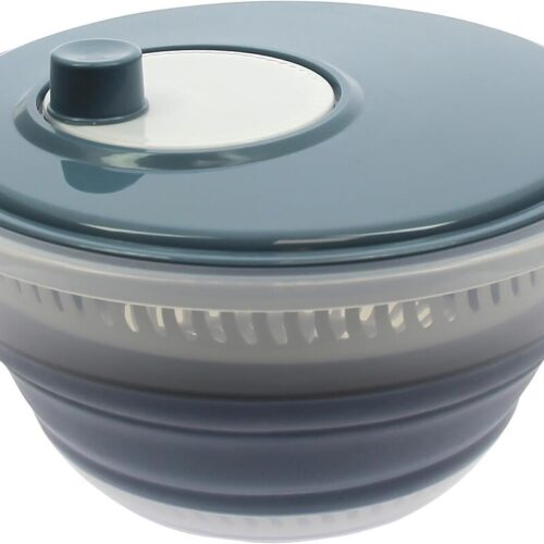 Incasa Salatschleuder, faltbar, blau/weiß