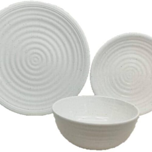 Flamefield Granite Pearl Geschirrset, 12-teilig