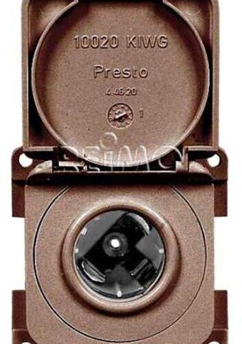 Inprojal System 10.000 KFZ Steckdose Zigarettenanzünderdose mit Klappdeckel, 12V, braun