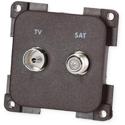 Inprojal System 10.000 Kombisteckdose, TV/SAT, braun