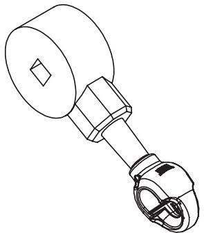 Getriebe mit Öse Titanium - Fiamma Ersatzteil Nr. 98655-203 - passend zu Fiamma F65 S