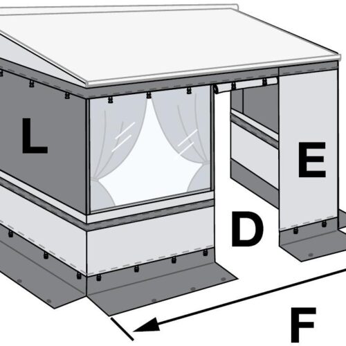 Seitenwand links - Fiamma Ersatzteil-Nr. 98660-172 - für Privacy Room CS Light Van