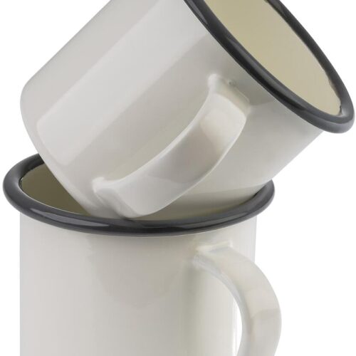 APS Henkelbecher, Emaille, 350ml, 2er Set
