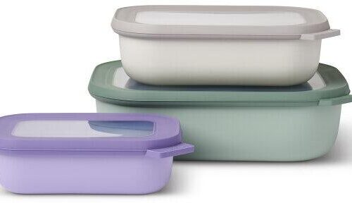 Mepal Promotion-Set Cirqula rechteckig flach, 3-teilig