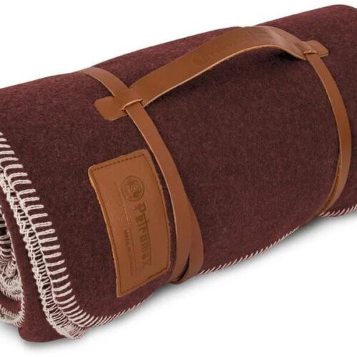 Petromax Wolldecke, 150x200cm, dunkelrot/braun