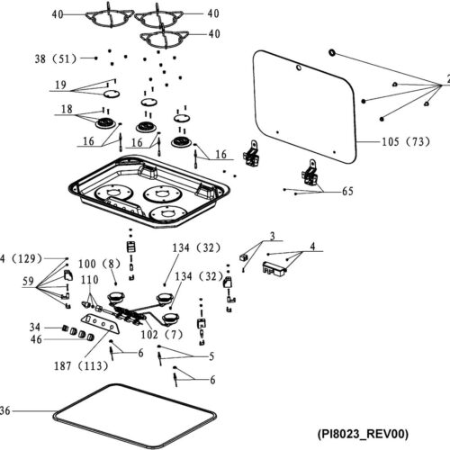 Befestigungs-Kit - Dometic Ersatzteil Nr. 4453001422 - für Dometic-Kocher HBG3440