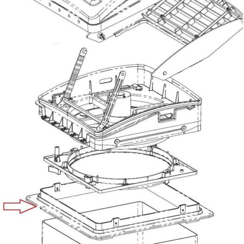Außenrahmen - Ersatzteil-Nr. 10-20210K - für Maxxair Dachhaube