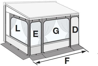 Seitenwand links - Fiamma Ersatzteil-Nr. 98660-046 - für Privacy Room Medium