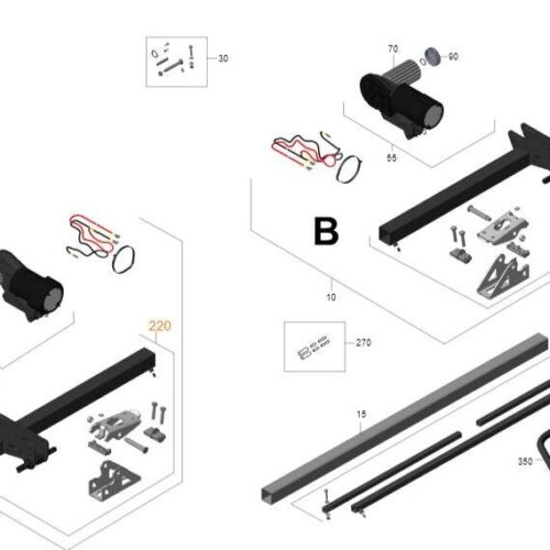 Trägerset A - Truma Ersatzteil-Nr. 60040-00246 - für Mover Go2 (RH3) ab 03/2021