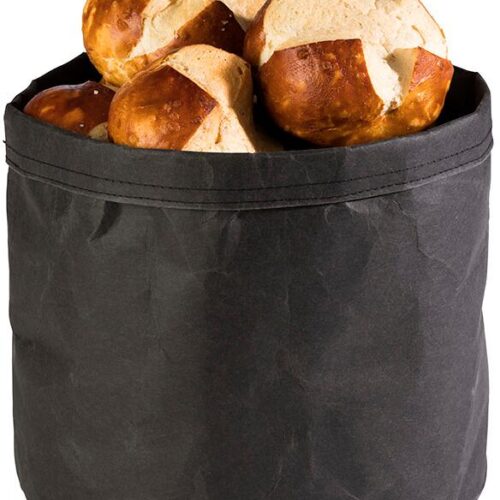 APS Brotkorb/-tasche aus Naturfaser, Ø24cm, schwarz