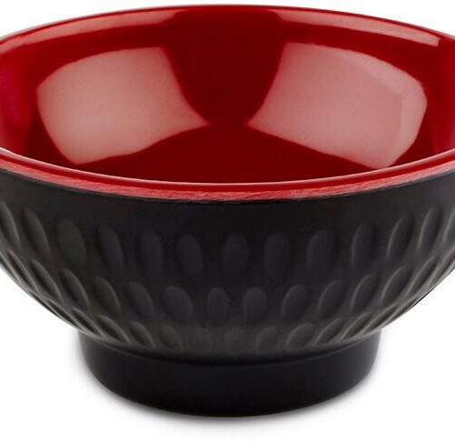 APS Asia Plus Schale, Melamin, schwarz/rot, 60ml