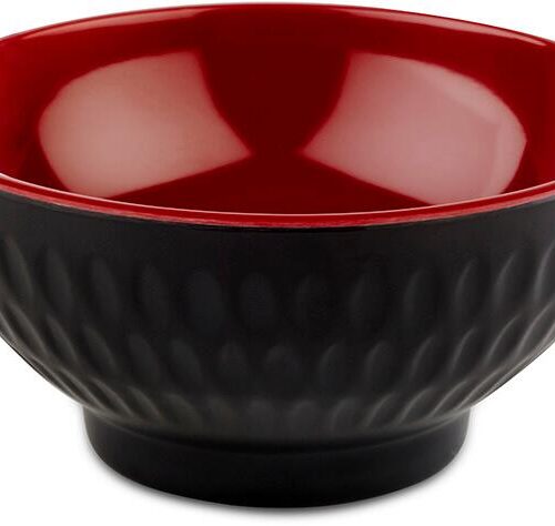 APS Asia Plus Schale, Melamin, schwarz/rot, 130ml