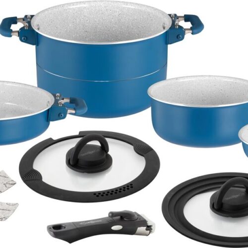 Brunner Carezza Magnetogrip Kochset, Aluminium, 8-teilig, Ø22cm